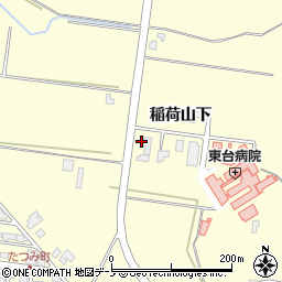 秋田県大館市柄沢稲荷山下周辺の地図