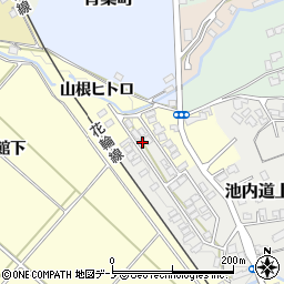 秋田県大館市池内道上1-53周辺の地図