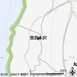 秋田県鹿角市十和田草木豊真木沢周辺の地図