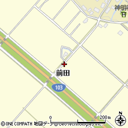 秋田県大館市小館花（前田）周辺の地図