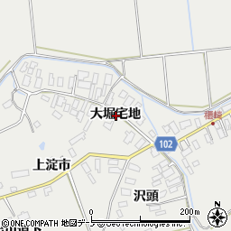 秋田県大館市櫃崎大堀宅地周辺の地図
