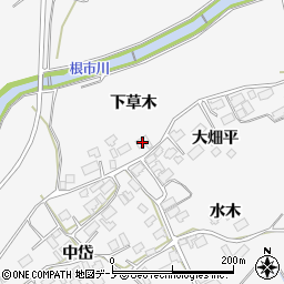 秋田県鹿角市十和田草木下草木36周辺の地図