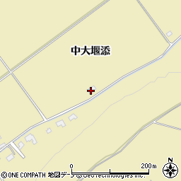 秋田県鹿角市十和田錦木中大堰添周辺の地図