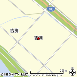 秋田県大館市根下戸吉渕周辺の地図