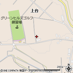 秋田県北秋田市綴子上台38-2周辺の地図