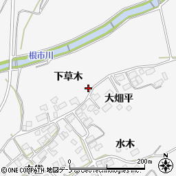 秋田県鹿角市十和田草木下草木38周辺の地図