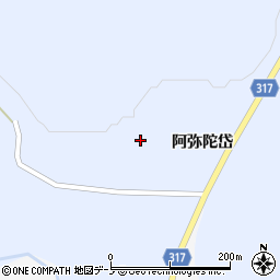 秋田県藤里町（山本郡）粕毛（薄井沢）周辺の地図