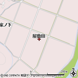 秋田県鹿角市十和田瀬田石（屋敷田）周辺の地図