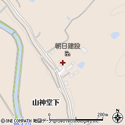 秋田県北秋田市綴子山神堂下周辺の地図