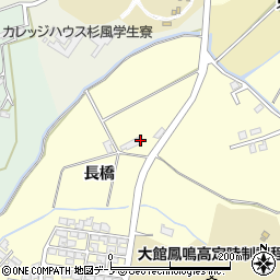 秋田県大館市柄沢長橋周辺の地図