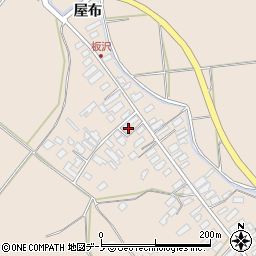 秋田県大館市板沢屋布20周辺の地図