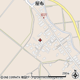 秋田県大館市板沢屋布16周辺の地図
