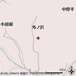 秋田県鹿角市十和田瀬田石（外ノ沢）周辺の地図