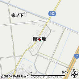 秋田県大館市櫃崎館宅地周辺の地図