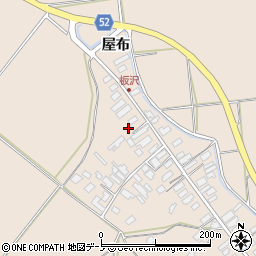 秋田県大館市板沢屋布28周辺の地図