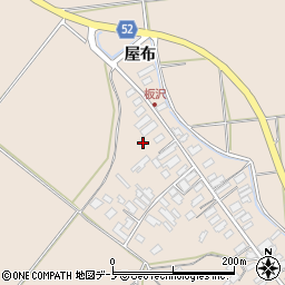 秋田県大館市板沢屋布31周辺の地図