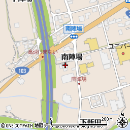 秋田県鹿角市十和田毛馬内南陣場周辺の地図