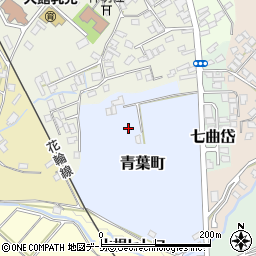 秋田県大館市青葉町周辺の地図
