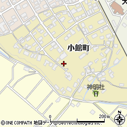 秋田県大館市小館町周辺の地図