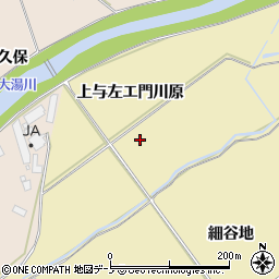 秋田県鹿角市十和田錦木（上与左エ門川原）周辺の地図