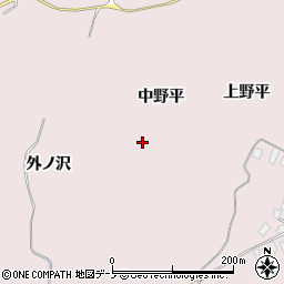 秋田県鹿角市十和田瀬田石中野平周辺の地図