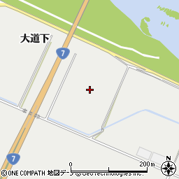 秋田県大館市櫃崎大道下周辺の地図