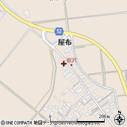 秋田県大館市板沢屋布35周辺の地図