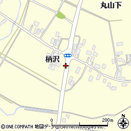 秋田県大館市柄沢周辺の地図