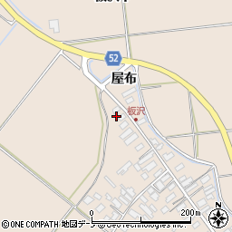 秋田県大館市板沢屋布36周辺の地図