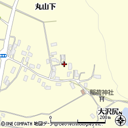 秋田県大館市柄沢丸山下周辺の地図
