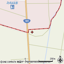 秋田県能代市竹生天神谷地周辺の地図