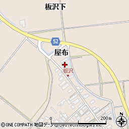 秋田県大館市板沢屋布44周辺の地図