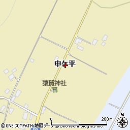 秋田県鹿角市十和田錦木申ケ平周辺の地図