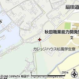 秋田県大館市扇田道下1周辺の地図
