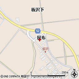 秋田県大館市板沢屋布42周辺の地図