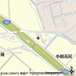 秋田県大館市根下戸（小館花尻）周辺の地図