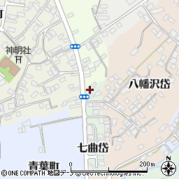 秋田県大館市一心院南89周辺の地図