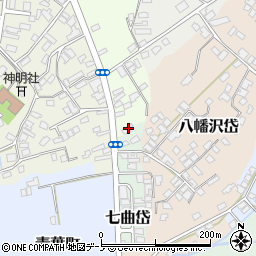 秋田県大館市一心院南91周辺の地図