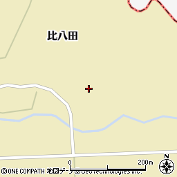 秋田県能代市比八田五郎左エ門沢周辺の地図