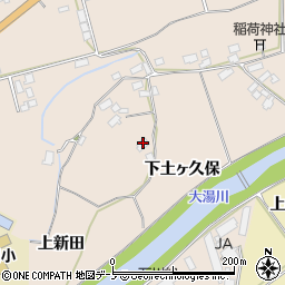 秋田県鹿角市十和田毛馬内（下土ヶ久保）周辺の地図