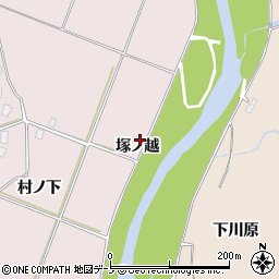 秋田県鹿角市十和田瀬田石塚ノ越周辺の地図