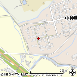 秋田県大館市中神明町周辺の地図