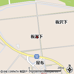 秋田県大館市板沢板沢下周辺の地図
