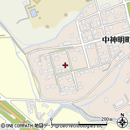秋田県大館市中神明町16-6周辺の地図