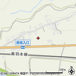 秋田県大館市長坂桑木谷地周辺の地図