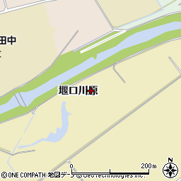 秋田県鹿角市十和田錦木堰口川原周辺の地図