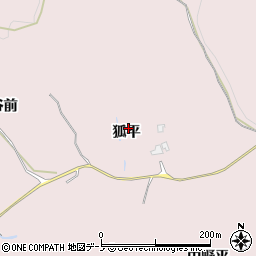 秋田県鹿角市十和田瀬田石狐平周辺の地図