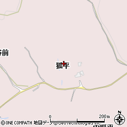 秋田県鹿角市十和田瀬田石（狐平）周辺の地図