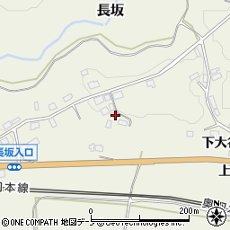 秋田県大館市長坂1周辺の地図