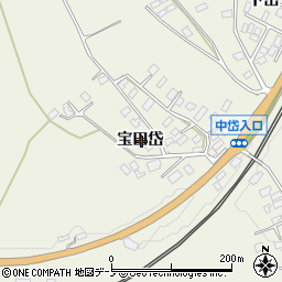 秋田県大館市長坂宝田岱周辺の地図